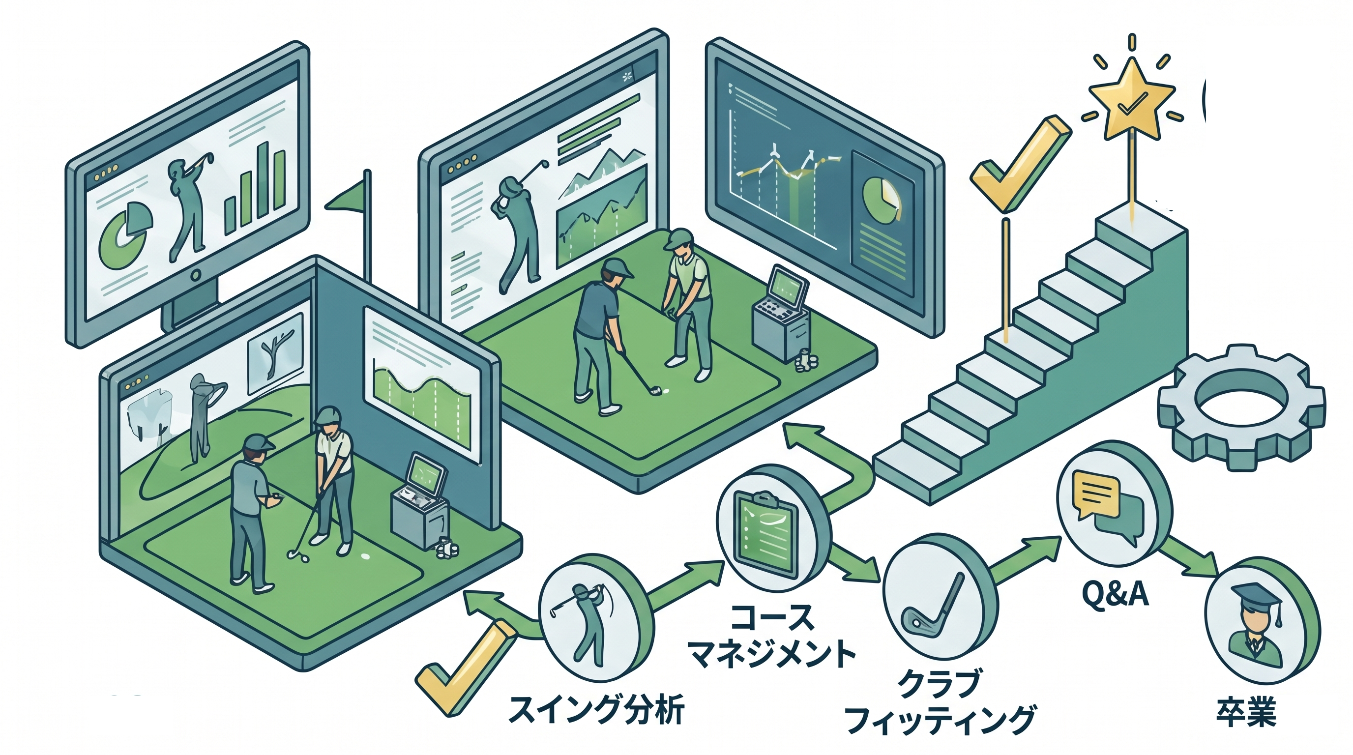 ゴルフスクール指導システム
